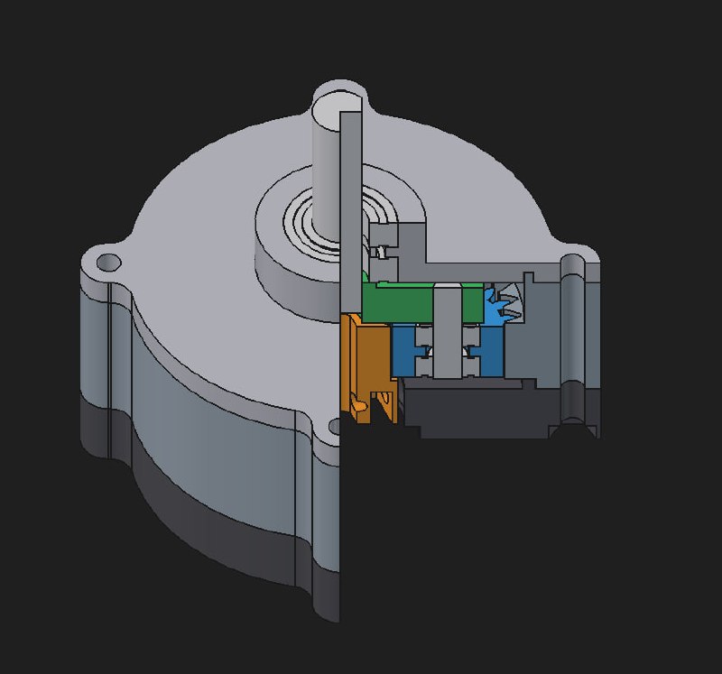Planetary Gearbox 3D Cross-Section Render